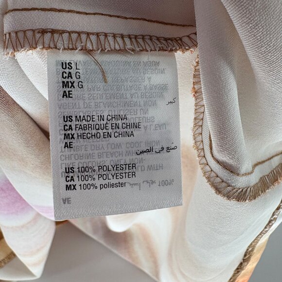 Alfani Womens Hilow Maxi Dress Coral Geometric Stripes Sleeveless L NWT - Picture 5 of 7